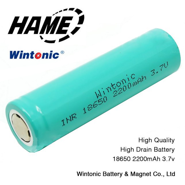 Baterai HAME WINTONIC 18650 INR 3.7V 2200mAh Flat Top - Multi-Color Grab Medan