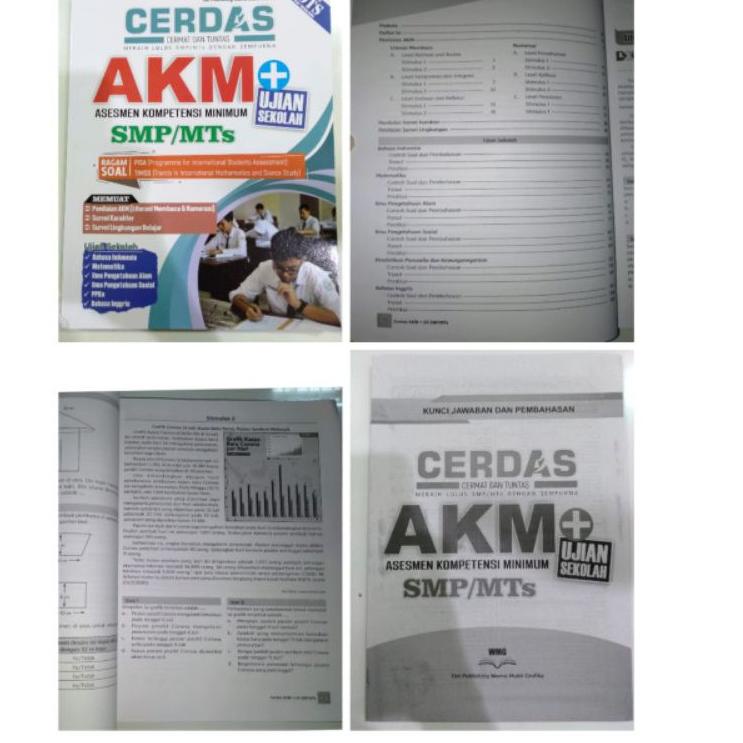 [DISCOUNT PNW68] BUKU AKM SMP + SOAL UJIAN SEKOLAH ERLANGGA FOKUS US SMP / MTS 2022, CERDAS AKM KELA