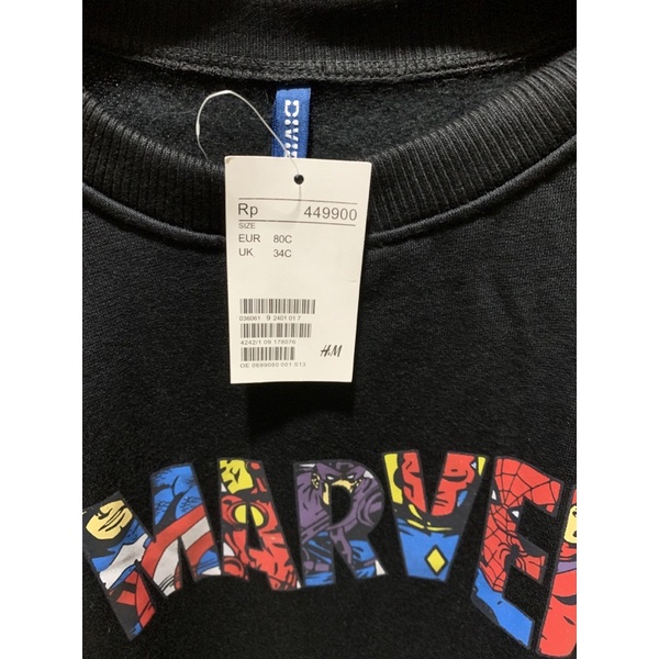 CREWNECK HnM MARVEL BLACK