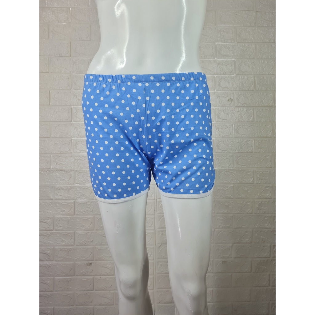 Summer Pants Celana Pendek Wanita - Blue Polkadot Fit to S