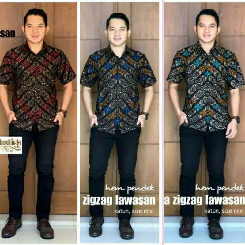 Kemeja Batik Pria Lengan Panjang BATIK BERKAHTURAH SIZE M L XL XXL BSWART BatiK HRB026 Kenongo Hem Panjang Padi