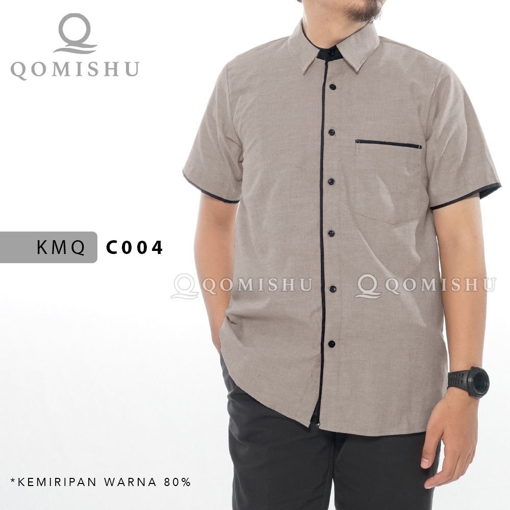 QOMISHU Kemeja Pria Kasual Slim Fit Keren Simpel Modis Modern KMQ