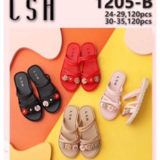 SANDAL MEREK LSH BERBAHAN JELLY 1205-F UKURAN 24/29 SANDAL SELOP ANAK PEREMPUAN YG MURAH DENGAN MOTI