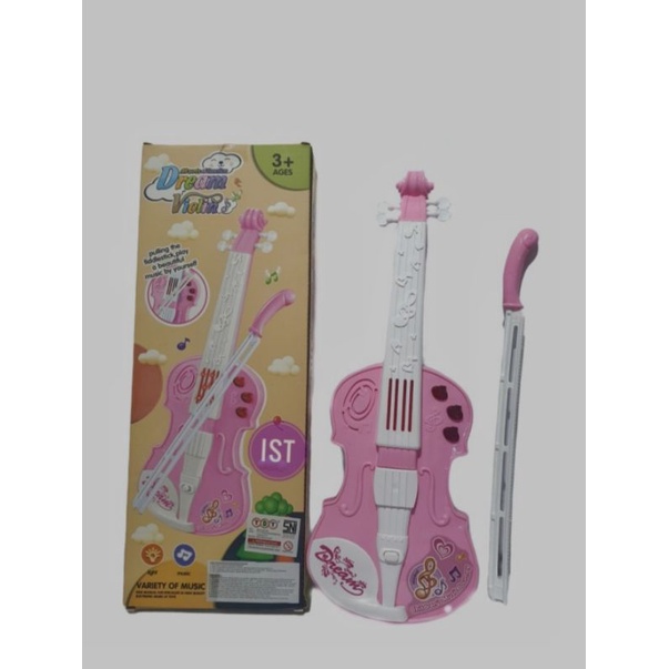 Mainan Music Dream Violin Biola Pink No.8033