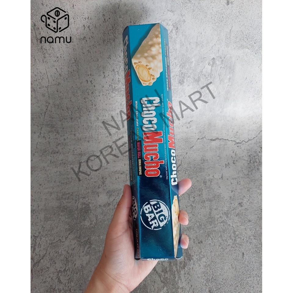 Choco Mucho Big Bar Wafer Roll / Cereal Crispies 125gr / White Chocolate Caramel / Chocomucho