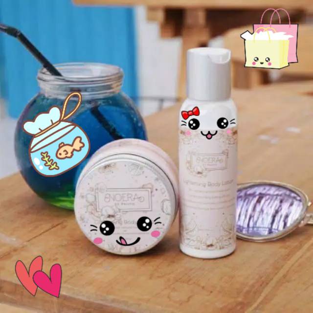 NOERA Lightening Body Lotion & Scrub - Pemutih Kulit