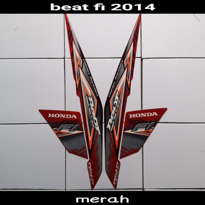 Stiker Beat FI 2014 Merah