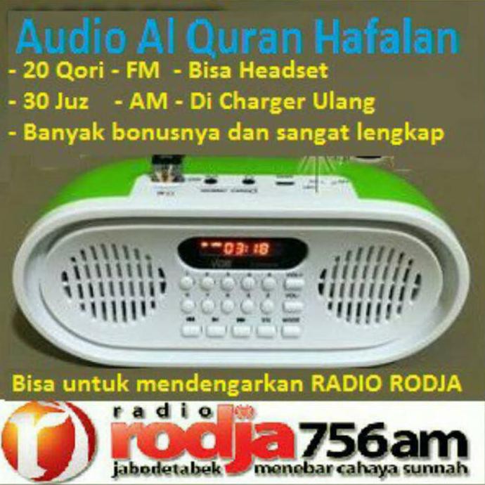 Speaker al quran hafalan 30 juz bisa AM FM radio rodja kotak anak