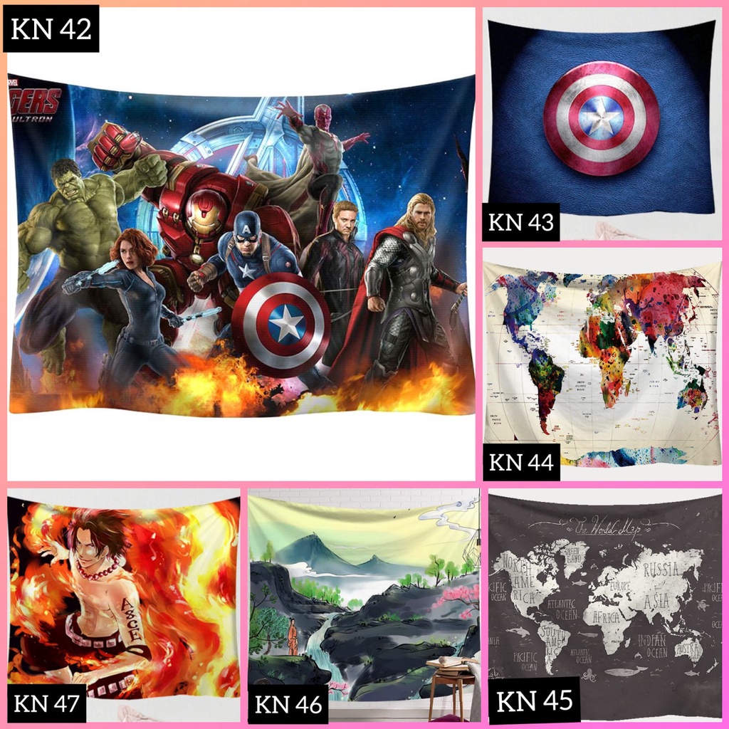 HIASAN DINDING TEMBOK POSTER KAIN ONE PIECE KARAKTER SUPER HERO MARVEL KAPTEN CAPTEN AMERIKA HULK IRON MAN ANIME NARUTO FIGURE ONE PIECE DEKORASI KAMAR TIDUR ANAK BABY WALLPAPER KAIN WALL DECOR DEKOR BACKGROUD BACK GROUND FOTO NARUTO