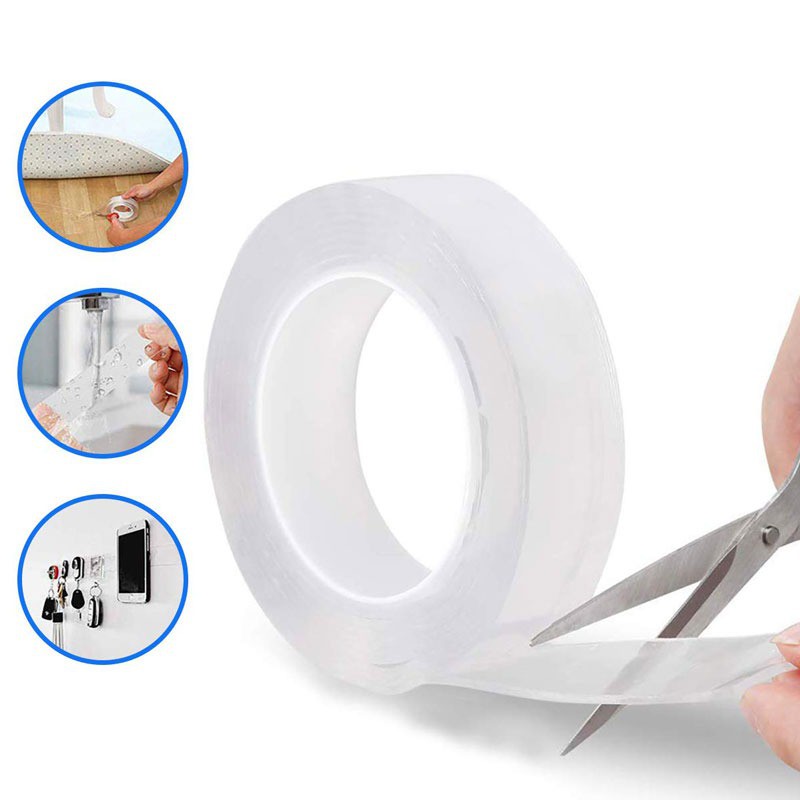 Multifunctional Strongly Sticky Double-Sided Adhesive Nano Tape Traceless Washable Removable Tapes Indoor Outdoor Gel