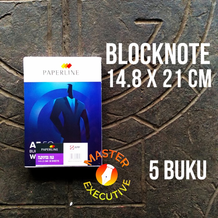 [Pak - 5 Buku] Paperline Blocknote A5 50 Sheets / Lembar 148 x 210 mm Garis