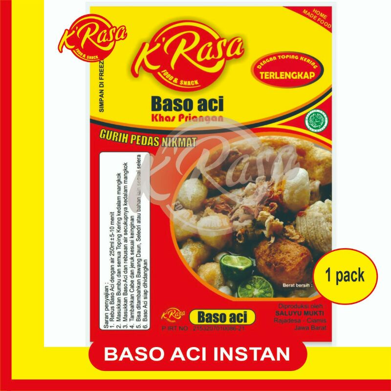 

Baso aci instan khas garut enak polos tanpa label