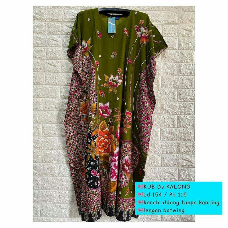 Daster kalong jumbo kencana ungu label biru Ld.154 asli batik kencana ungu original