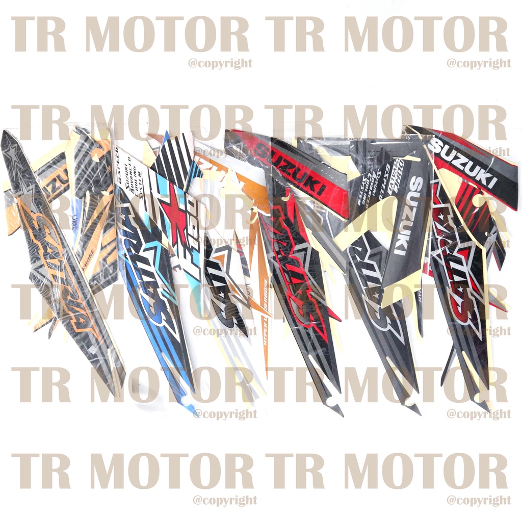 Stiker Motor Satria F 150 Facelift 2014 Sticker Striping Lis Full Set Motor