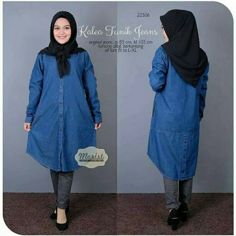 tunik denim busui