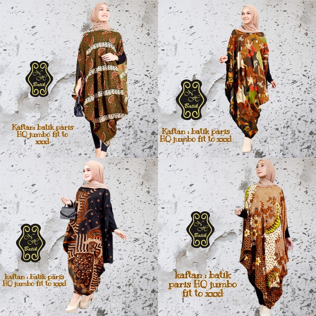 Dress Kaftan Batik Paris Ori Premium Allsize fit Jumbo
