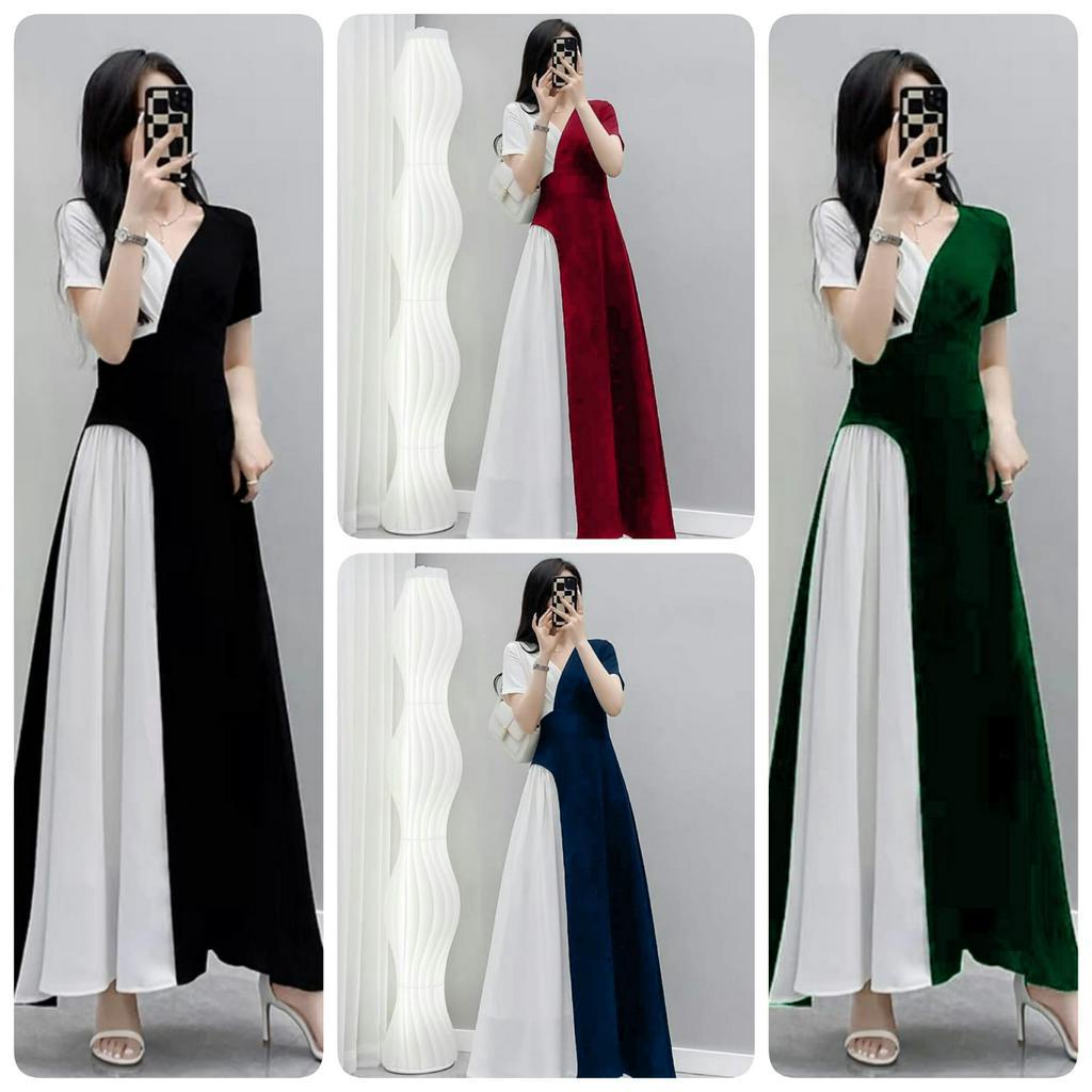 DVN LONG DRESS WANITA LATIDA / DRESS PESTA / DRESS MURAH