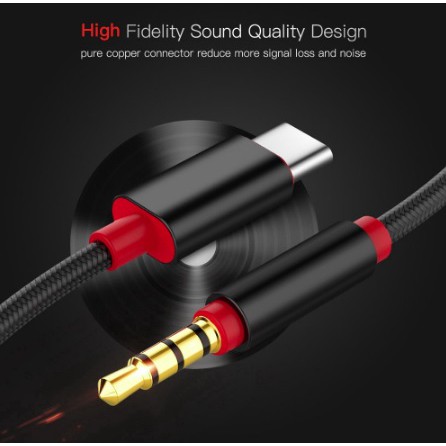 Kabel Audio USB Type C to Aux 3.5mm 1M Type C male to AUX 3.5mm male