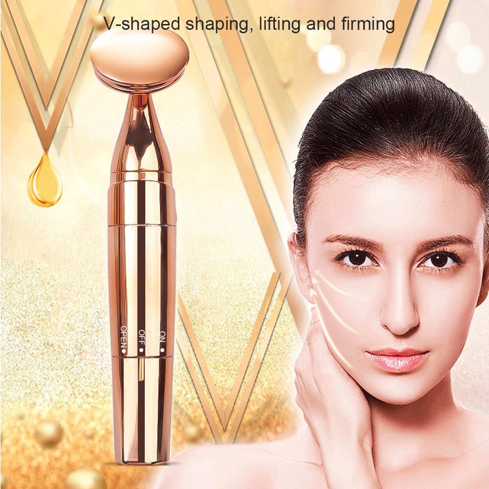 Alat Facial Elektrik Perawatan Wajah Gold Cleaner Massager Electric Gold