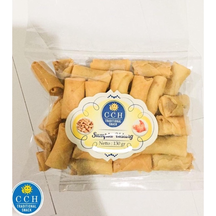 

Snack Sumpia Udang , Gurih Makanan Ringan Nagih Renyah Ebi 130gram