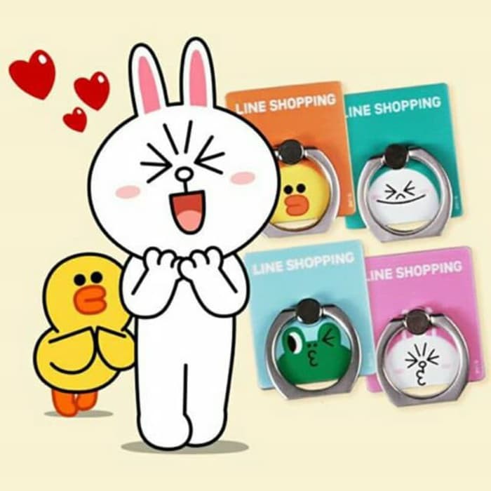 I-Ring Tatakan Alas Penyangga Cincin Stand Desk Holder Handphone Line Sally Leonord