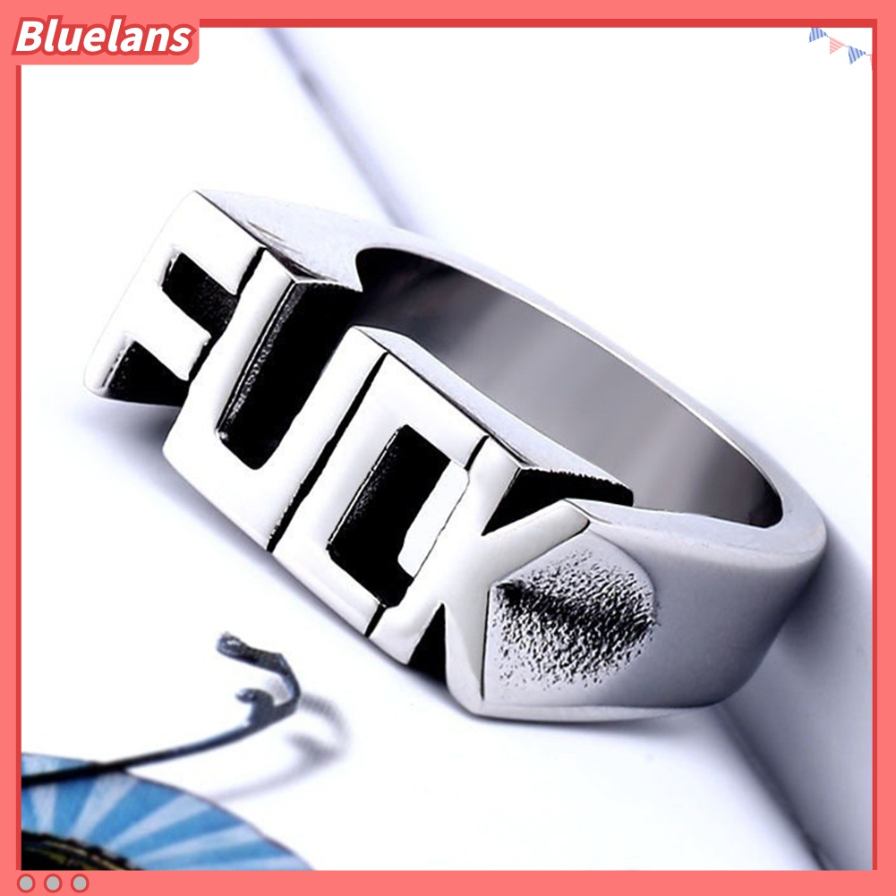 Cincin Bahan Stainless Steel Gaya Punk Hip-Hop Untuk Pria Dan Wanita