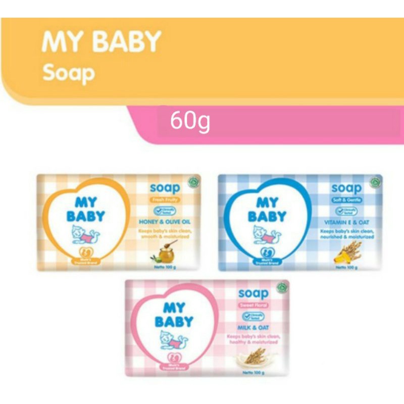 Bath Soap 60g | My Baby Sabun Batang Bayi | Sabun Bayi (SABUN BATANG MY BABY)