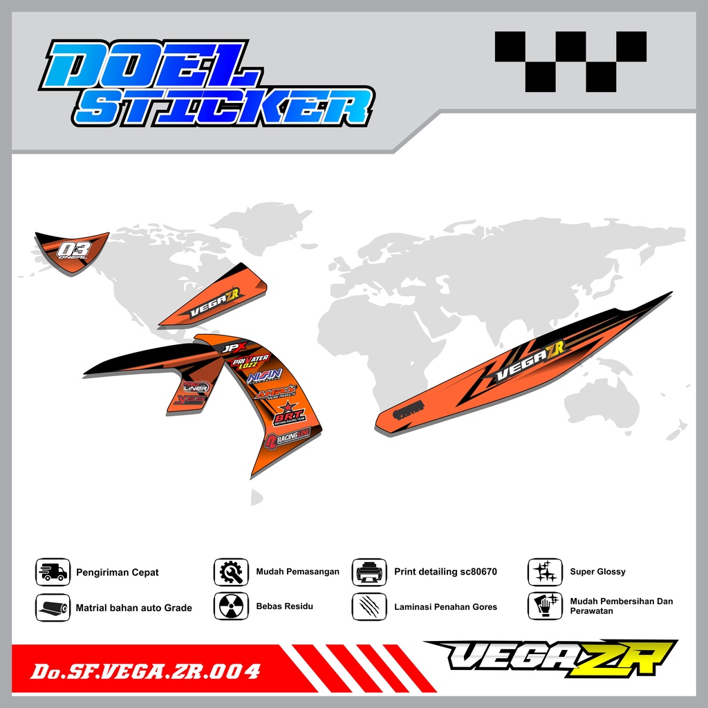 STICKER STRIPING VEGA ZR - STICKER STRIPING LIST VARIASI HOLOGRAM , CROME VEGA ZR DOEL 004