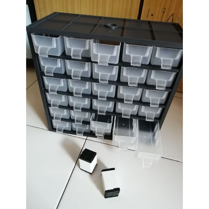 Rak Komponen Rakko laci isi 30 24 12 slot Rako lemari Ic Racco rak accesories lemari sparepart Stora