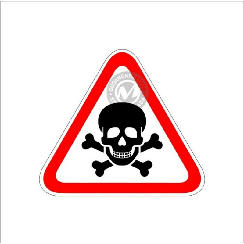 

STIKER VINYL DANGER, POISON SIGN 7,5x7,5CM