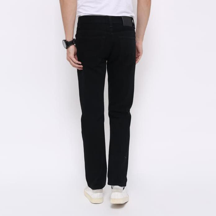 Edwin Celana Jeans London Reguler Fit Pria Panjang Medium Black - Hitam, 27 Best Quality
