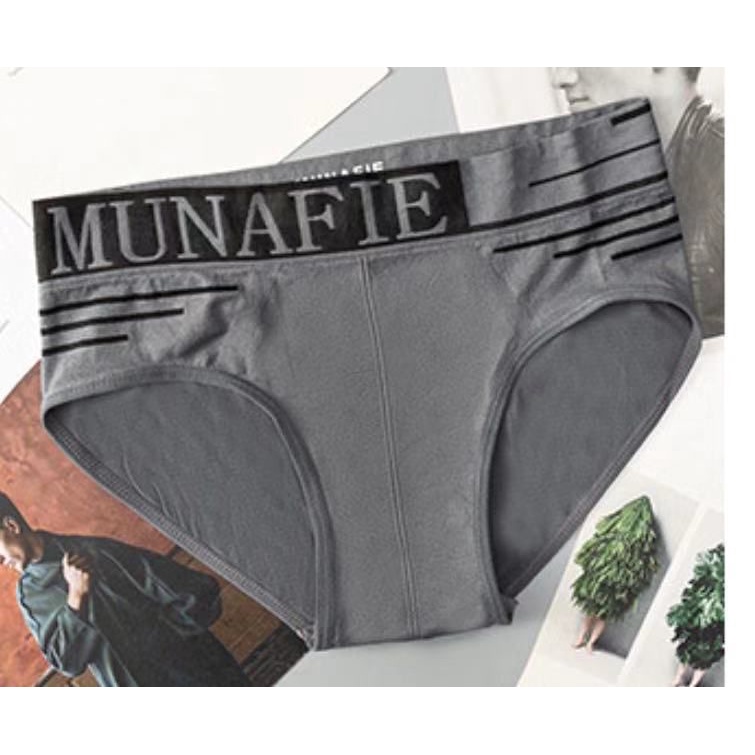 [ LINGERIE MASTER ] - (C-28) Celana Dalam Pria Munafie Man Underwear Men Pria Import Pakaian Dalam CD-C-28 Light Gray