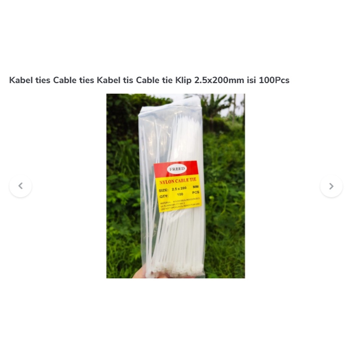 

Kabel ties Cable ties Kabel tis Cable tie Klip 2.5x200mm isi 100Pcs