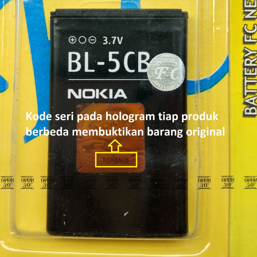 Baterai Nokia BL5CB X2-05 N100 N101 N103 N105 N109 N111 N113 Original OEM Batre Batai BL 5CB, BL-5CB