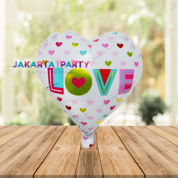 Balon Foil Font Love Icon Love / Balon Love / Balon Motif Heart