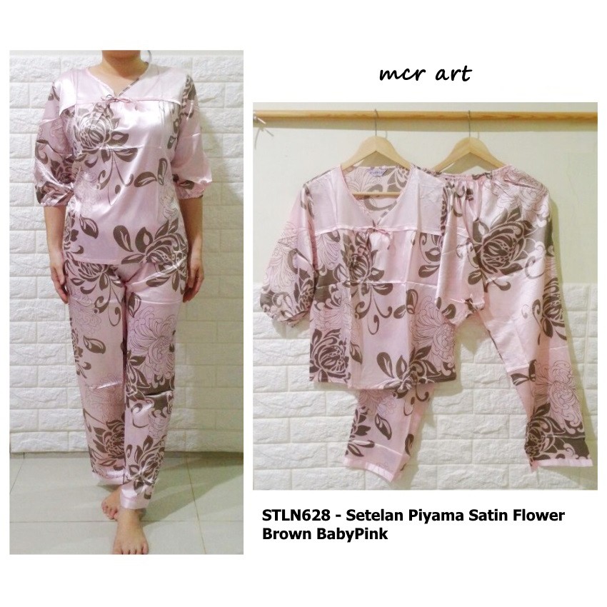 Piyama Wanita Baju Tidur Wanita Satin Import