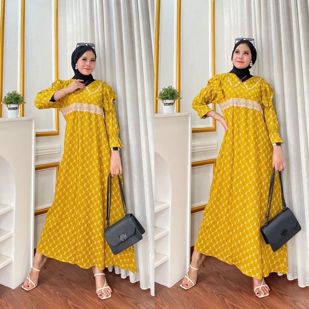 Saroja (011) Gamis Guci Longdress Gucci Rampel