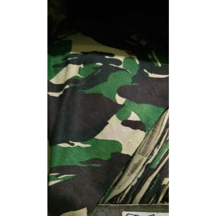 Kain PE Loreng Polyester Bahan Kaos Baju tentara Terlaris