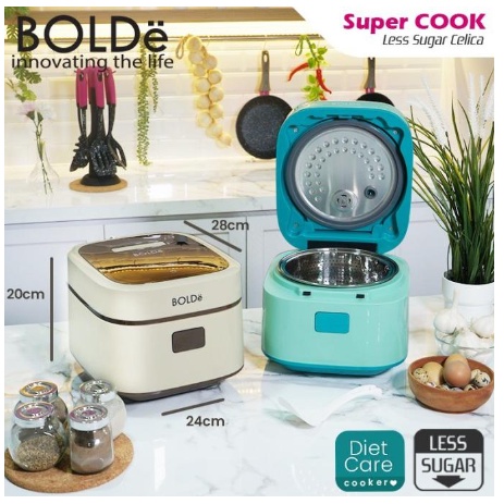 Rice Cooker Less Sugar Bolde Super Cook Celica 1.2Liter