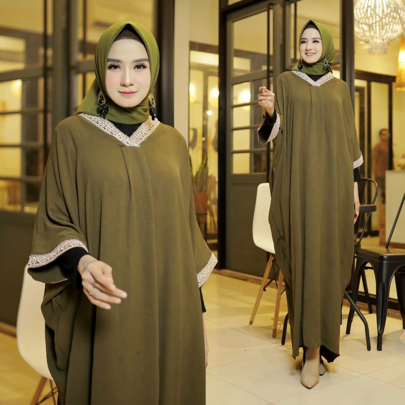 KAFTAN ISHANA / KAFTAN MEWAH MURAH / KAFTAN JUMBO / KAFTAN PREMIUM / KAFTAN LEBARAN