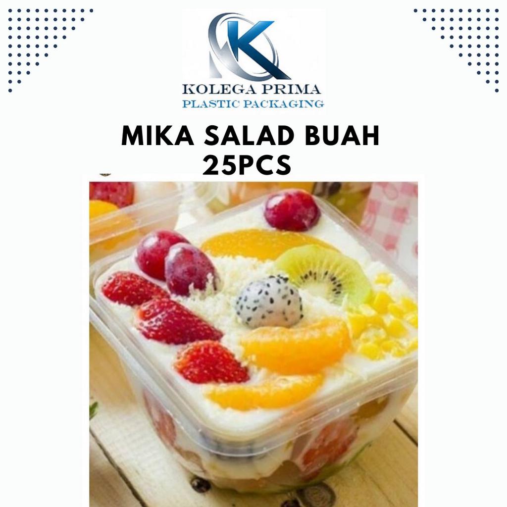 MIKA SALAD BUAH MURAH 500ML/ MANGKOK ES KEPAL MILO/ DESSERT BOX MURAH ISI 25PCS