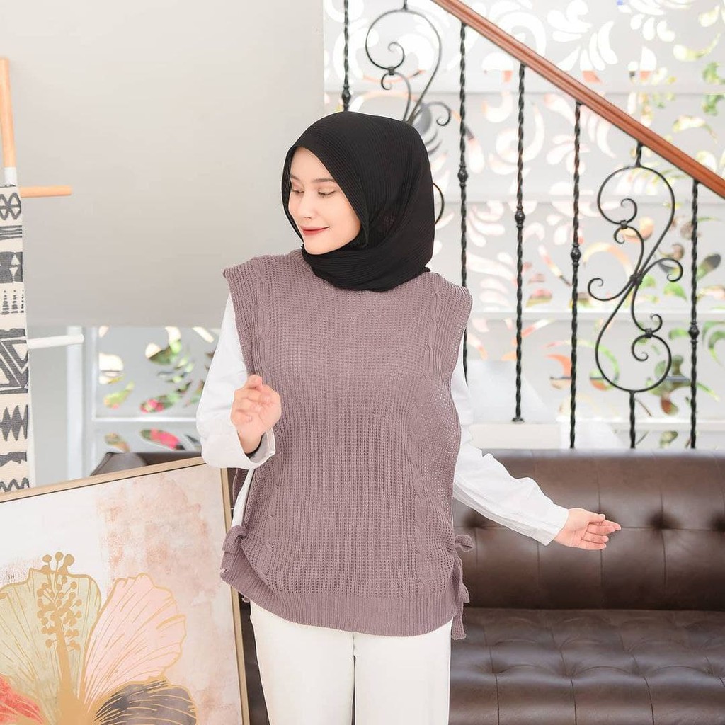 Nara Grosir - Cable You Vest l Sweater Polos l Sweater Pria dan Wanita