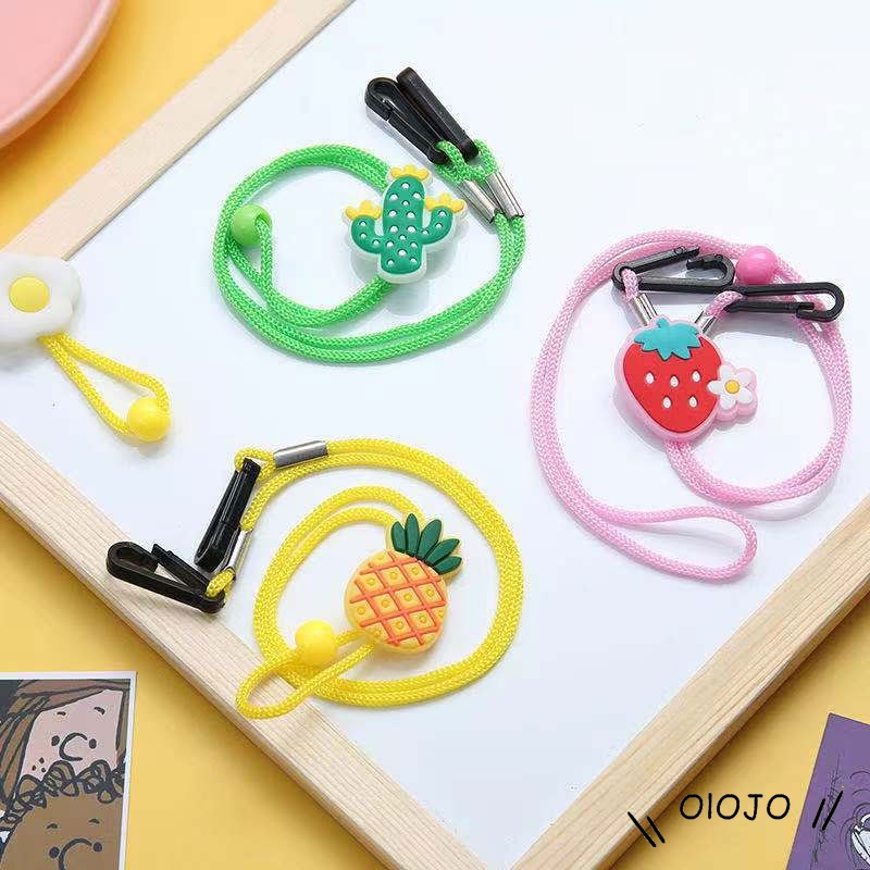 Kalung Masker Anak Rantai Topeng Buah Kartun Lucu Lanyard Topeng Anak Aksesoris Anti Hilang Yang Bisa Disesuaikan - ol