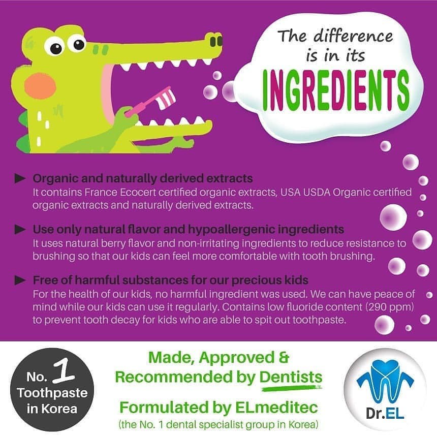 Dr.EL Premium Toothpaste (Made in Korea) / Odol bayi anak