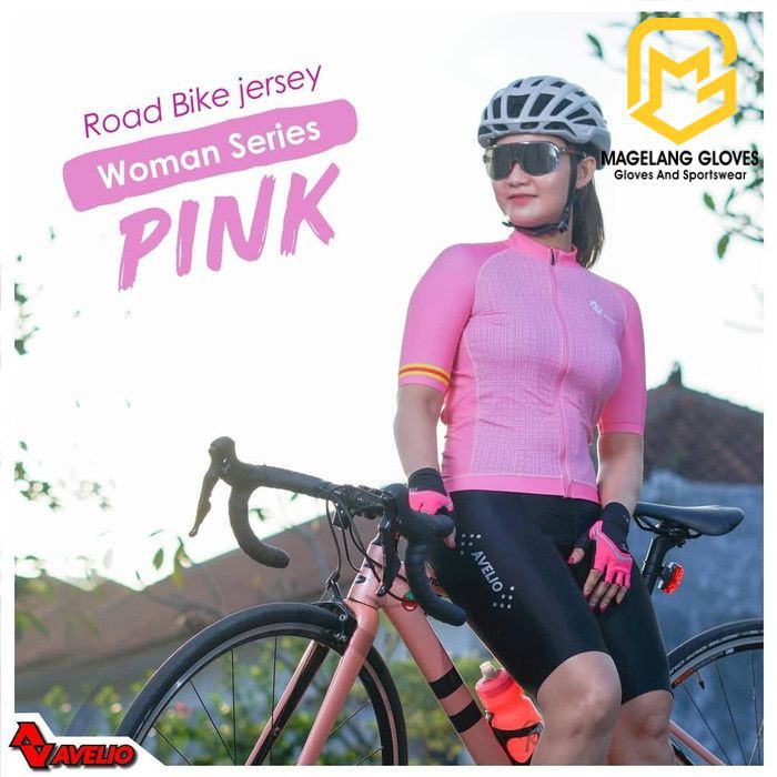 Jersey Road Bike Avelio Women Pink