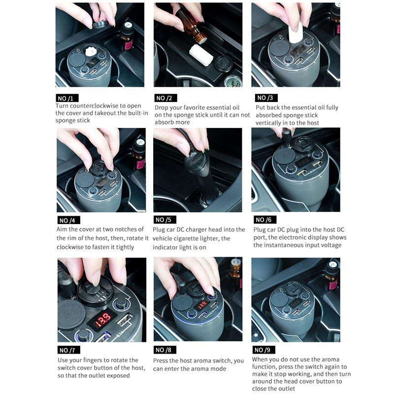 Aromaterapi Car Charger 3.1A Glass Breaker