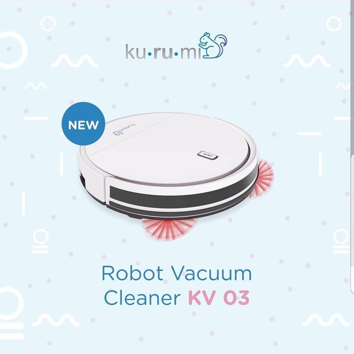 KURUMI ROBOT VACUUM CLEANER KV03 PUTIH / PENYEDOT DEBU KURUMI KV 03