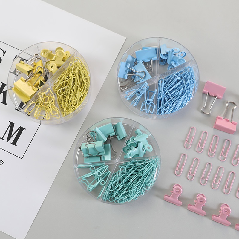

[areum.in] Kombinasi Penjepit Kertas / Paper Clip Binder Clip and Push Pin Set