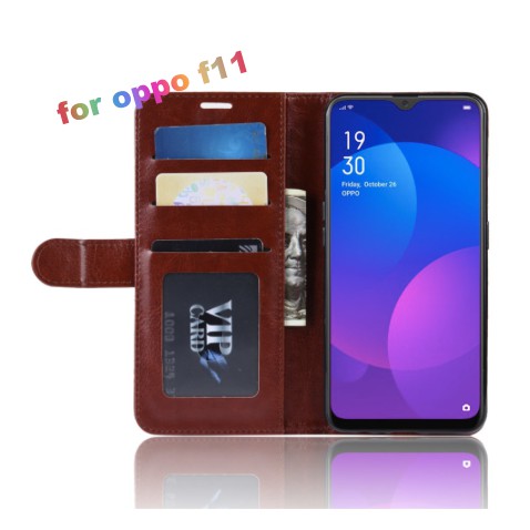 Wallet case oppo f11 leather flip case premium Quality