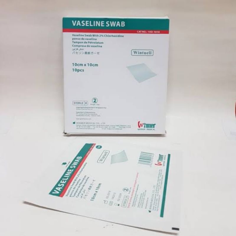 Vaseline Swab Winner 10 cm x 10 cm isi 10 Pcs